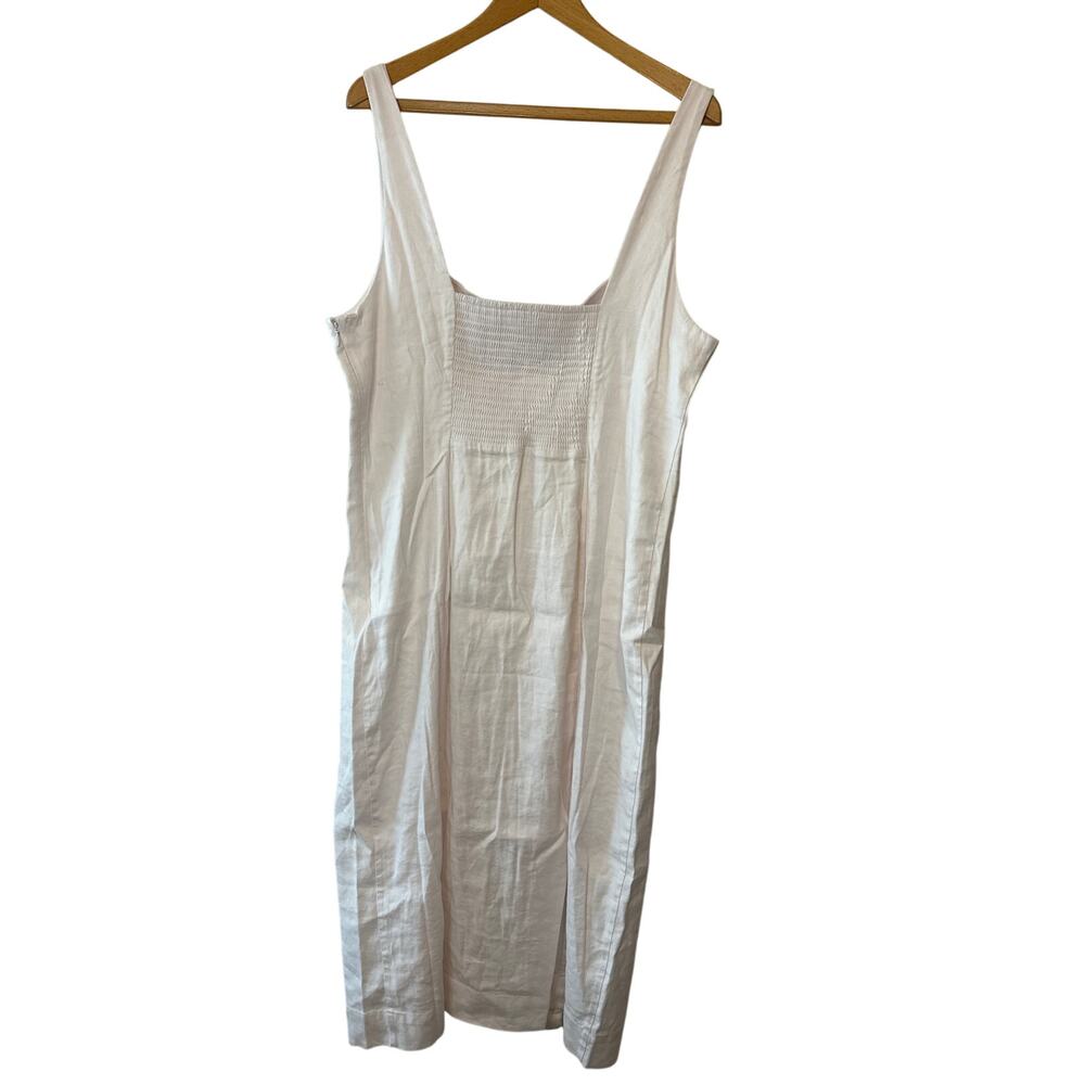 Anthropologie Cream Button-Accent Midi Dress - Picture 5 of 10